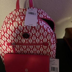 Brand New Tommy Hilfiger Backpack Purse with matching Wallet.